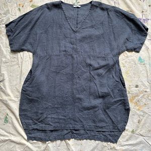 LinenFox Oversized Linen Dress with pockets